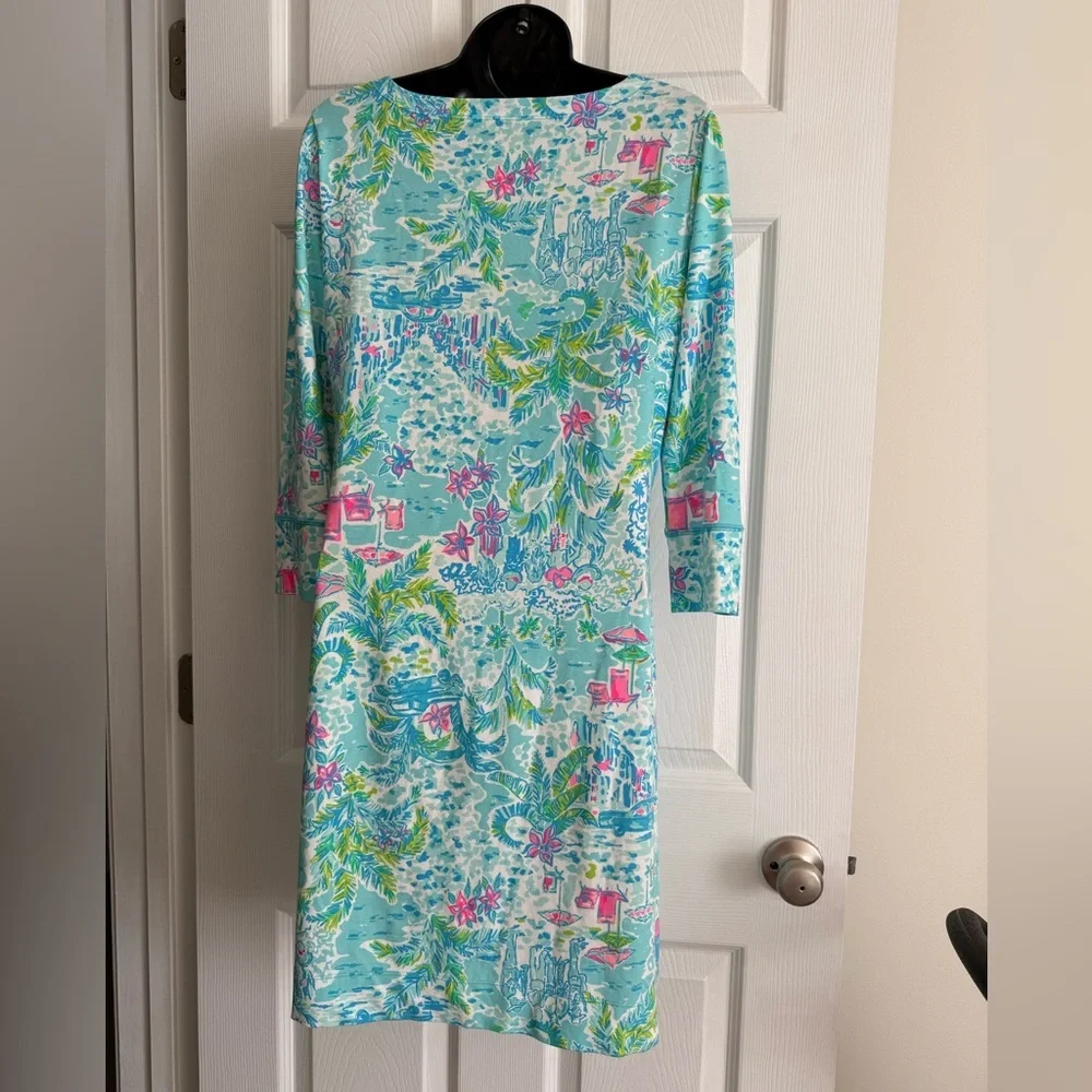 Lilly Pulitzer Sophie Dress Size S Blue Career Teacher Graduation - Picture 3 of 9